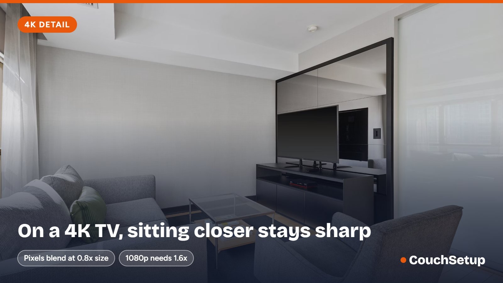 A black flat-screen TV on a media console