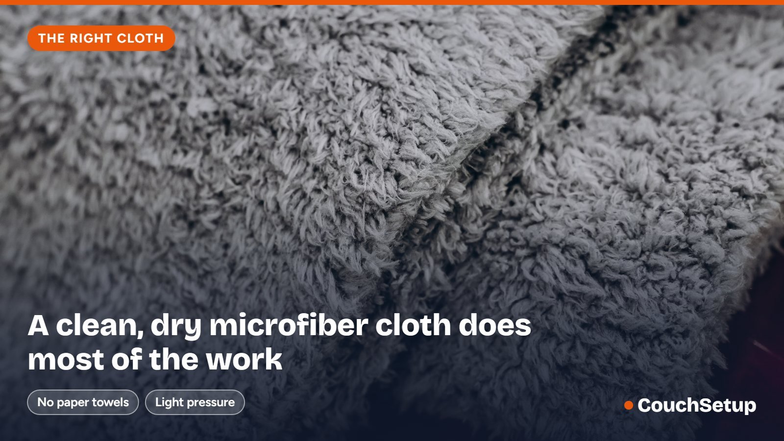 How to clean a TV screen with a dry microfiber cloth