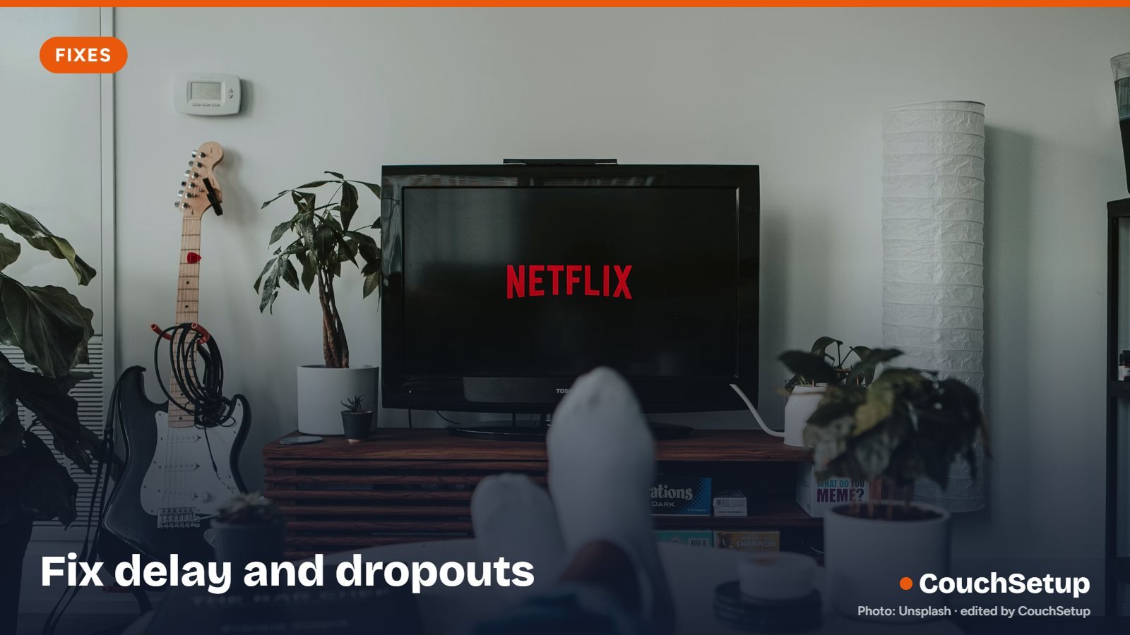 A quiet living room at night with the TV on