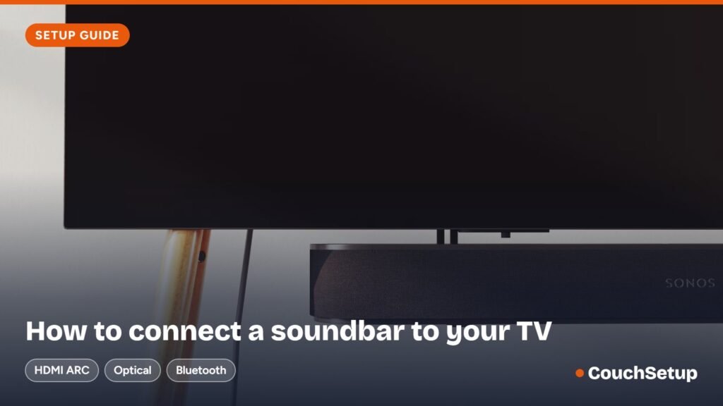 How to connect a soundbar to a TV under a flat screen